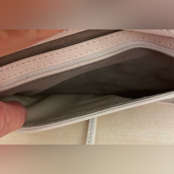 Chamilia Jewelry Travel Pouch White Leatherette Tie up Bag 4"x8" - Picture 8 of 8